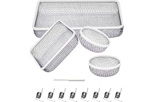 hillhub 17PCS RV Furnace Vent Cover, Water Heater Vents Stainless Steel Mesh, Flying Insect Screen and Bug Covers for Camper, RV Accessories for Outside with Installation Tool