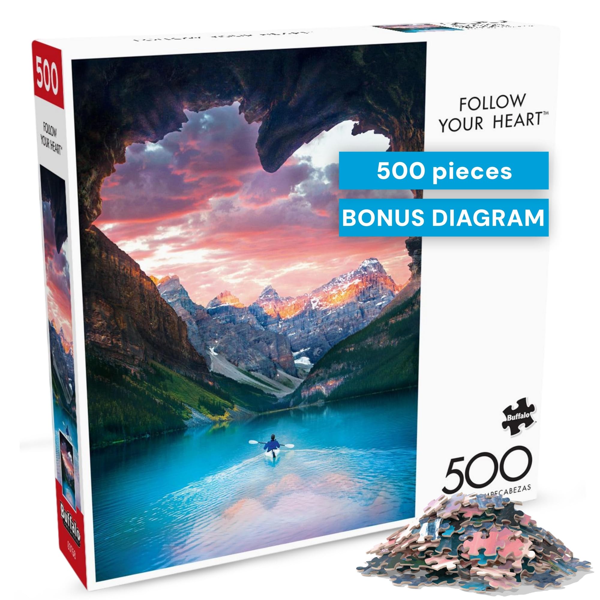 Buffalo Games - Dillion Saw -Follow Your Heart - 500 Piece Jigsaw Puzzle For Adults -Challenging Puzzle Perfect for Game Nights - Finished Size is 21.25 x 15.00