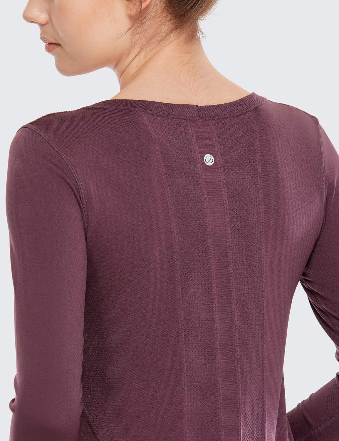 CRZ YOGA Women's Seamless Athletic Long Sleeves Sports Running Shirt Breathable Gym Workout Top at  Women’s Clothing store