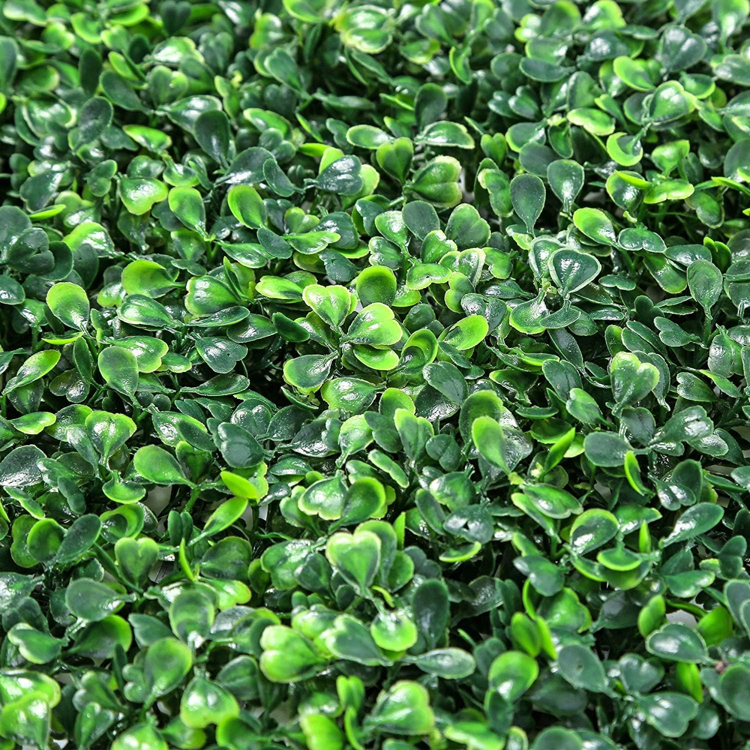 DEWVIE Artificial Boxwood Panels Topiary Hedge Plants Artificial Greenery Fence Panels for Greenery Walls,Garden,Privacy Screen,Backyard and Home Decor 20" X 20" 1Pcs