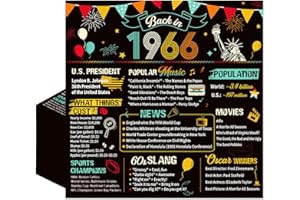Refavor Vintage 60th Birthday Napkins, 50PCS Back in 1966 Birthday Party Decorations Supplies for Men Women, Colorful Cheers 