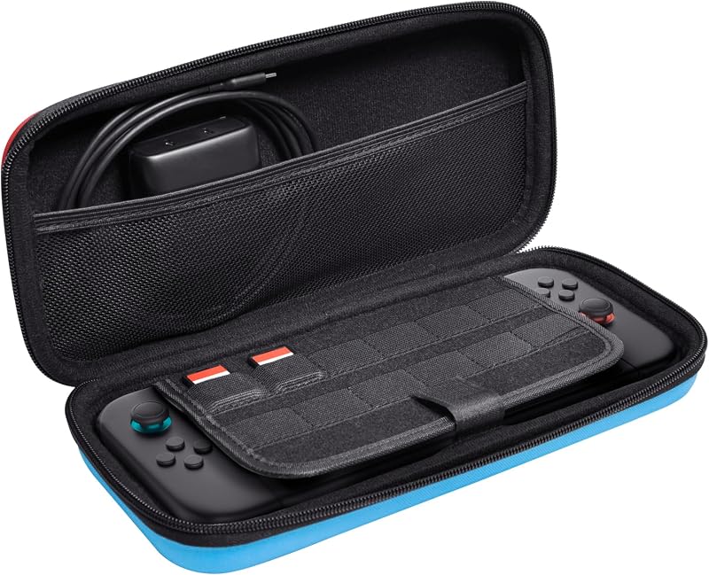 Custodia Nintendo Switch 2, Cover Protettiva, Rosso/Blu