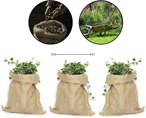TBG Saco de Yute 100% Natural - Pack 3 Bolsas Ecológicas. Ideal ...