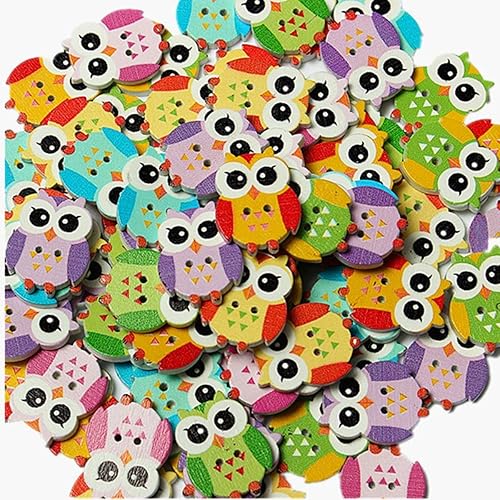 OOOUSE Bottoni In Legno Misti Colorati A Forma Di Farfalla, 2 Fori, 28mm, 27 Pezzi, Ideali Per Cucito E Scrapbooking - 3