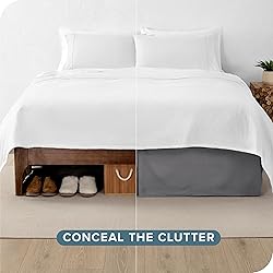 Bare Home Kids Twin Bed Skirt - 15-Inch Tailored