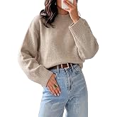 EVALESS Sweaters for Women Fall Long Sleeve Oversized Knit Pullover Tops | Cozy Crewneck Basic Sweater Trendy 2026,Plus Size,Loose Fit,Soft Comfy,Business Casual,Work,Office,Winter Layer Clothing