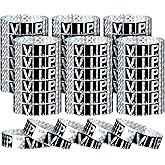 200 Pcs Laser VIP Wristbands, Waterproof VIP Wristbands for Events, Laser Paper Bracelets for Concerts, Parties, Festivals, Adhesive Closure(Silver)