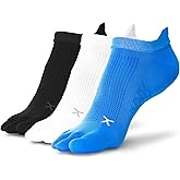 Flux Adapt Toe Socks for Men & Women - Moisture-Wicking Finger Socks for Natural Alignment - Pack of 3 Toe Socks Women & Men