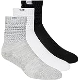 DKNY womens 3 Pack Slouch Crew Socks