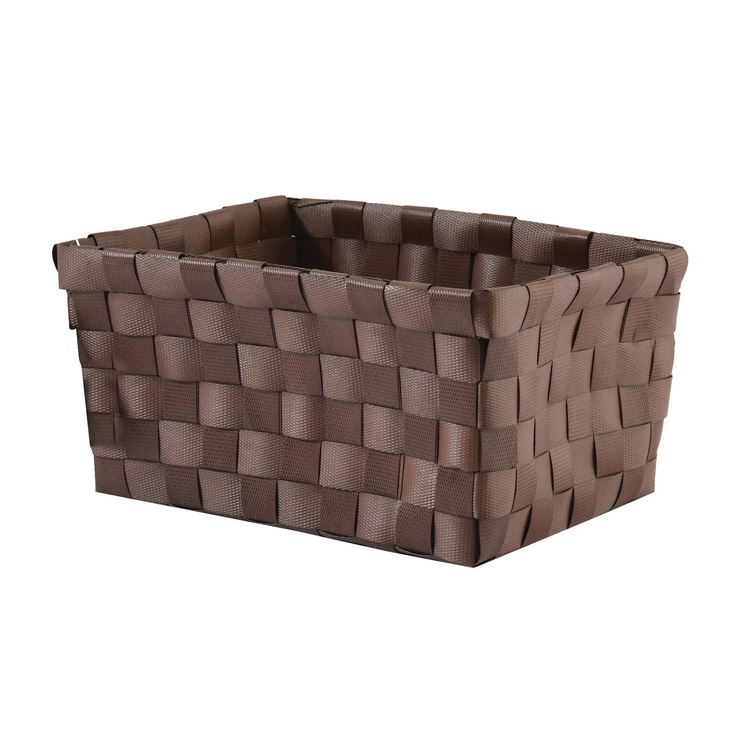 Basket of polypropylene 19x14x8cm brown