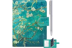 RSAquar Passport and Vaccine Card Holder Combo, Passport Holder Cover Wallet, Leather Card Case Travel Accessories with RFID Blocking for Women and Men (Almond Blossom)