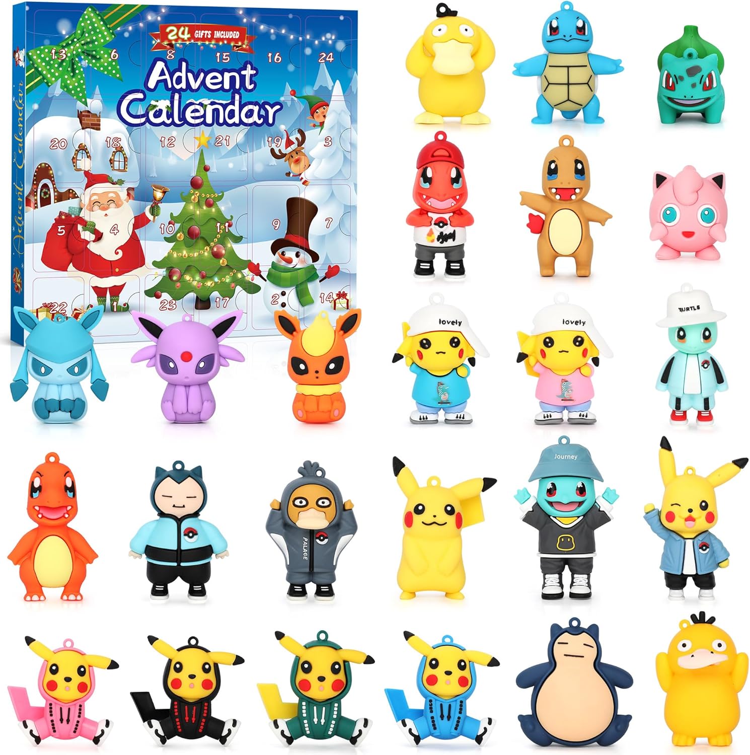 Advent Calendars - Christmas Advent Calendar Cartoon Keychain Toys 24 Day Countdown Advent Calendar 2023 Cartoon Keychain Toys For Party Favor Classroom Prizes Xmas Gifts