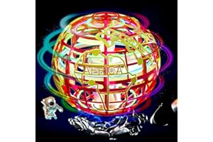 RIEYON Flying orb Ball 2025 Hover Boomerang Ball 6 Lighting Effects Cool Toys Gift for 678910+ Year Kids Teen Adults Indoor Outdoor Flying Ball Toy