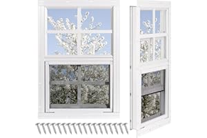 NOTASA Shed Windows 2 Pack, Chicken Coop Windows 24" x 36" with Tempered Glass and Fiberglass Screen, Flush Mounted Small Win