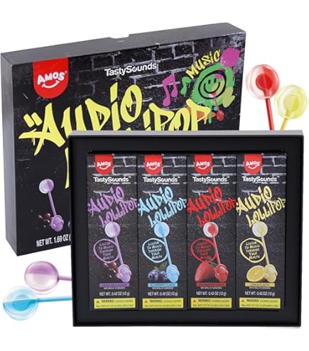 Amazon.com : AMOS Music Lollipop Candy Suckers – TastySounds Audio