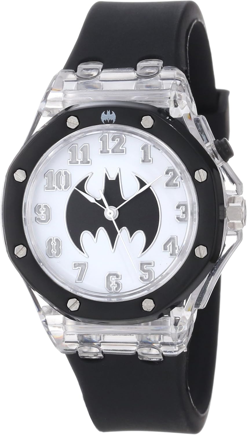 Batman Kids' BAT9015 Batman Flashing Dial Black Strap Watch Amazon.ca
