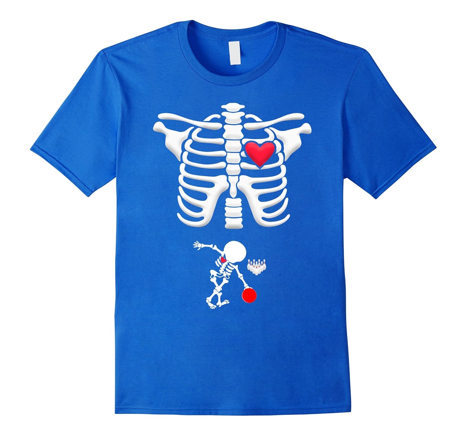 Maternity Baby bowling Skeleton Tshirt Halloween-ANZ