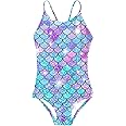 AIDEAONE Girls Swimsuit 3-12 Years One Piece Bathing Suit Quick Dry Beach Swimwear