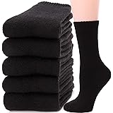 Womens Wool Socks 5 Pairs Boot Warm Winter Cozy Thermal Long Heavy Comfy Socks for Ladies Thick Crew Work Soft Socks