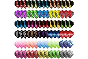 Deetenks 90PCS Dart Flights Dart Flights Replacement Feather Tail Wing for Soft Tip Steel Tip Darts