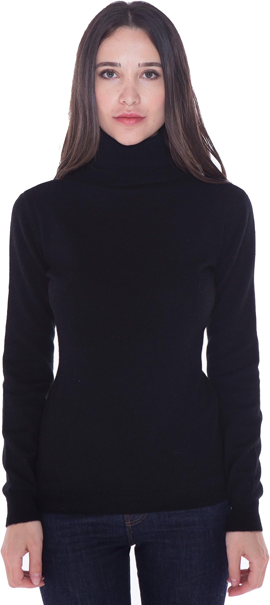 cashmere 4 U 100% Cashmere Turtleneck Sweater Pullover for Women