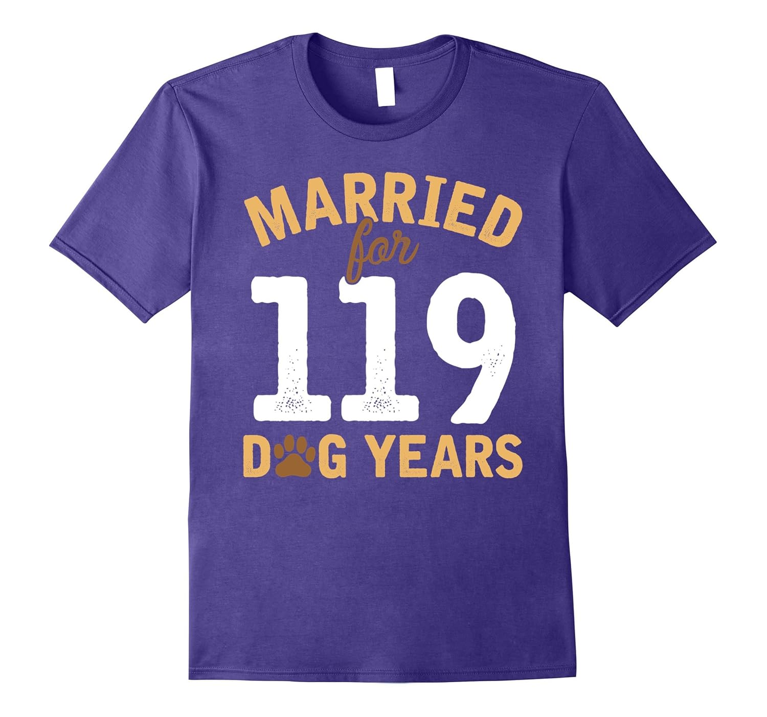 Cute Married For 119 Dog Years T-shirt 17th Anniversary-ANZ