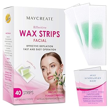 Amazon Com Maycreate Hair Removal Waxing Strips For Face Legs