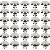 CHEF TIME 30 Packs Kitchen Cabinet Knobs Brushed Silver-Pull Hardware Handle,Drawer Knobs for Cupboard Door Drawer with Long Short Screws