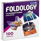 FOLDOLOGY - The Origami Puzzle Game! Brain Teasers for Tweens, Teens &amp; Adults | Travel Game, STEM Toy | Fold the Paper, Complete the Picture | 100 Puzzles | Gift for Ages 10+