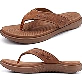 KuaiLu Mens Sport Flip Flops Comfort Orthotic Thong Sandals with Plantar Fasciitis Arch Support Outdoor Summer Beach Size 7~15