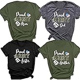 Custom Proud Army Family T-Shirts, Military Shirt, Army Shirt, Proud Army Mom Shirt, Cool USA Navy Dad Mom T-Shirt, Custom Army Family Outfits
