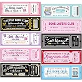 Zaamwoyy Vintage Ticket Bookmarks Gifts Set, 100 PCS Aesthetic Book Club Theme Paper Bookmarks Double Sided Matte Laminated Reading Gifts for Book Lovers Women Men Readers