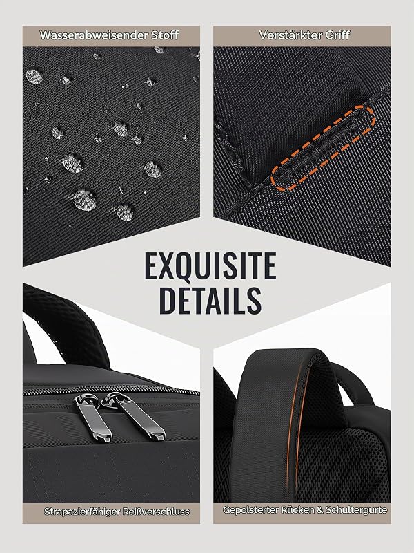 Handgepäck Rucksack 40x30x20, Erweiterbar 24-30L für Ryanair & Wizz