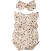 Renotemy Newborn Infant Baby Girl Clothes Rompers Summer Jumpsuits Short Sleeve Romper Infant Baby Clothes Girl