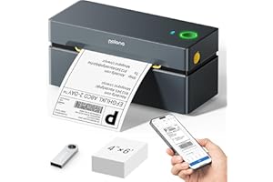 Bluetooth Thermal Label Printer,POLONO Wireless 4x6 Shipping Label Printer for Small Business, Support iOS, Android, Windows 