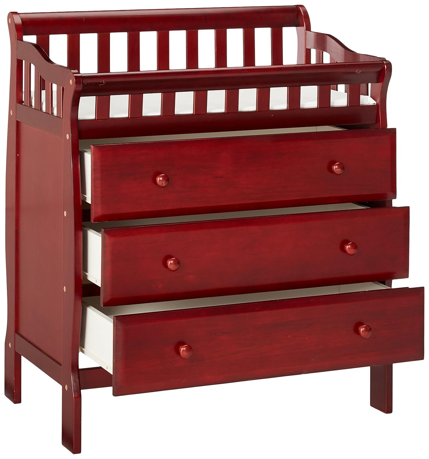 cherry wood changing table dresser