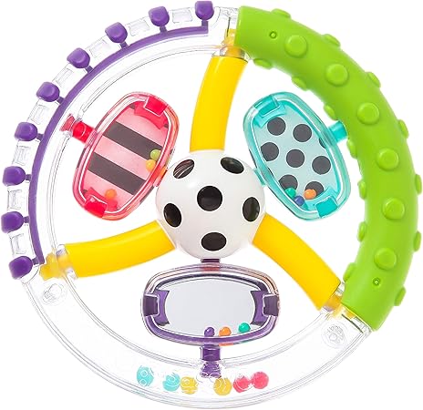 Amazon サッシー Sassy ワンダーホイール ハンドラトル 赤ちゃんおもちゃ 0ヶ月から対象 知育玩具 ラトル Tysa がらがら ラトル おもちゃ