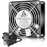 GDSTIME AXIAL 12038 Muffin Fan, 120V AC 120mm x 38mm, Dual Ball Bearing | 110V 115V, 120x120x38mm, Aluminum Frame, High Speed, for Generator Box, Air Hockey Table Cooling Ventilation Exhaust