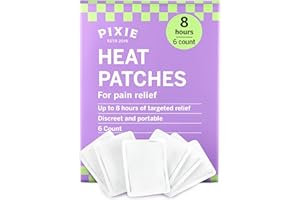 Pixie Period Cramps Menstrual Pain Relief Heat Patches - Lower Abdominal & Back Ache Therapy - Natural Alternative to Lidocai