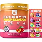 Keppi Electrolytes Powder – Peach Mango Flavor – No Sugar Hydration Supplement with Potassium, Magnesium, Sodium – 50 Servings – Keto, Vegan, Fasting-Friendly, Zero Calorie Electrolyte Drink