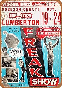 LoMall 8x12 Metal Sign - Carnival Midway Freak Show - Vintage Retro Wall Decor Art