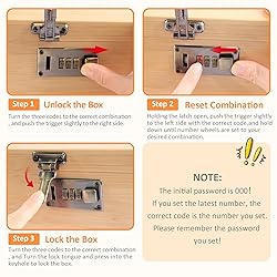 Bamboo Box with Combination Lock, Decorative Box