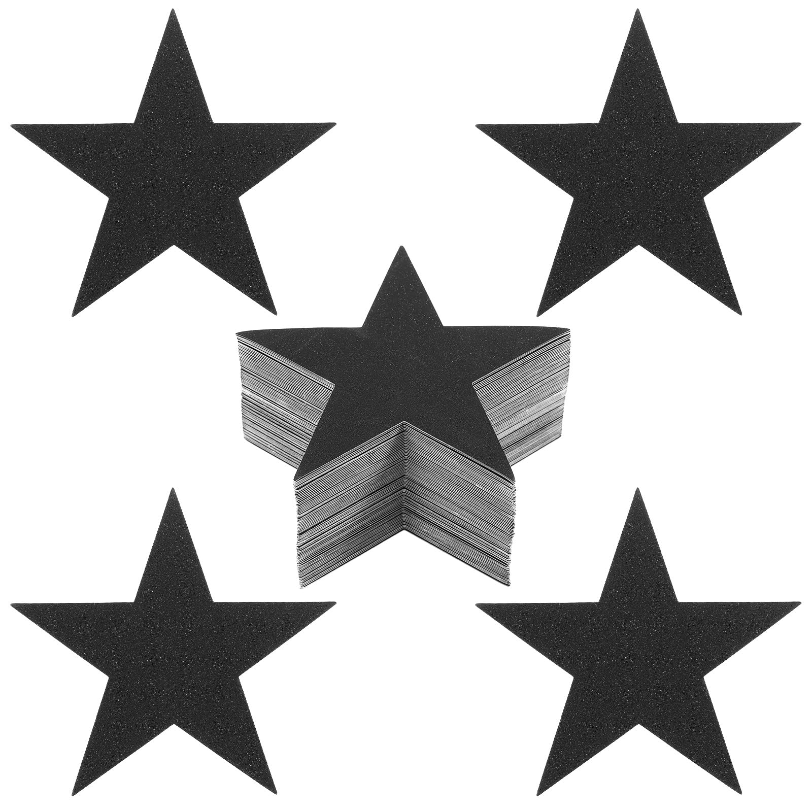 PATIKIL Star Cutouts, 150 Pack Star Cutout Paper Stars for Classroom Decoration DIY Craft Project Bulletin Board Wall Poster, Black