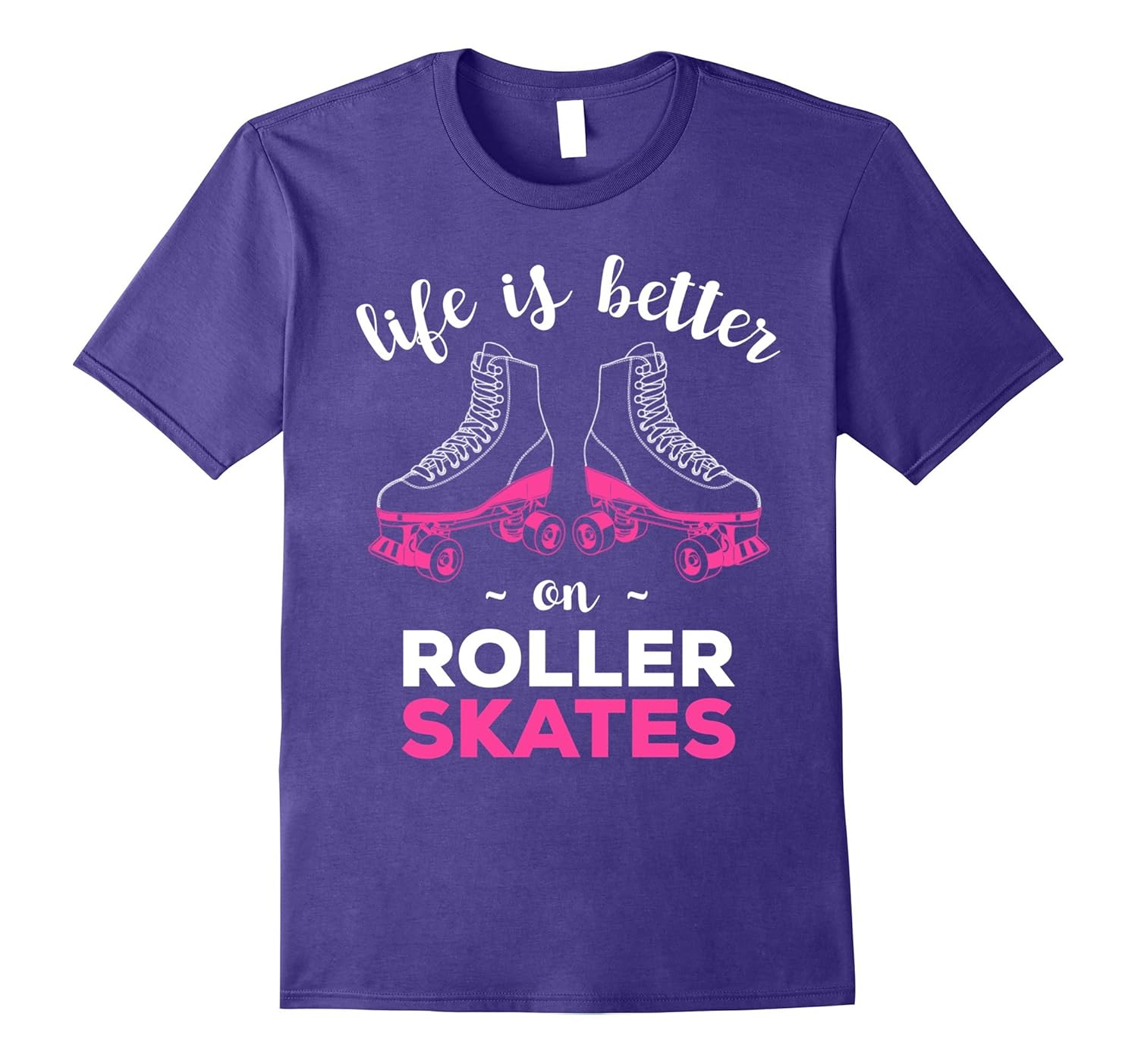 Life is Better on Roller Skates Cute Distressed T-Shirt-ANZ