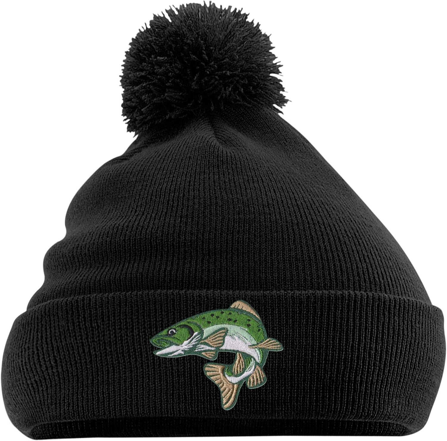 Bang Tidy Clothing Fishing Beanie Hat Knit Cap Beanies Embroidered