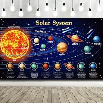 Amazon Co Jp 太陽系デコレーション 大型の生地 宇宙ポスター バナー 宇宙のテーマ 背景 子供用 男の子 宇宙 誕生日デコレーション 惑星 パーティー 教育用品 72 8 43 3インチ Generic