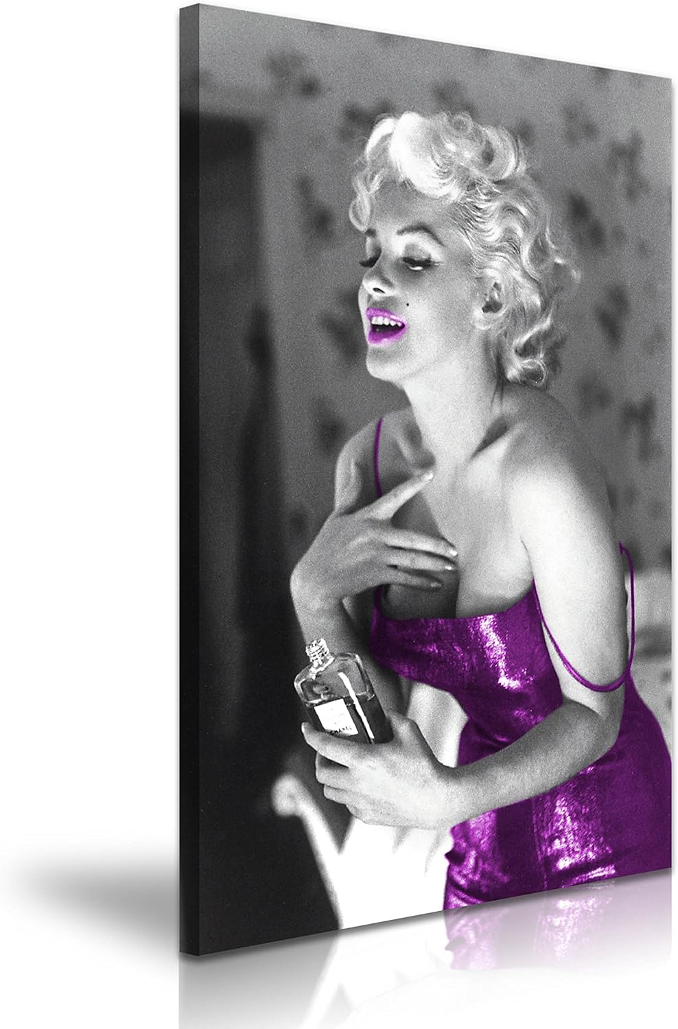 Marilyn Monroe Holding Perfume Canvas Wall Art Picture