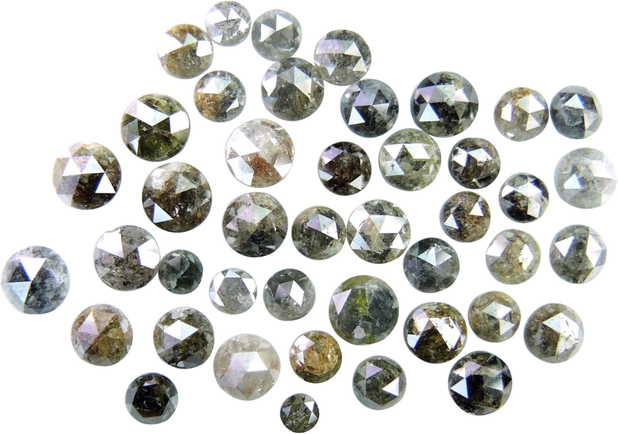 lukhidiamondNatural Loose Diamond Round Rose Cut Mix Color 4.00 to 5.00 MM 1ct Lot Q108-2