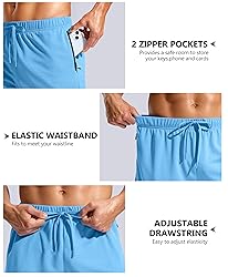 Pudolla Men's Workout Running Shorts with Zipper