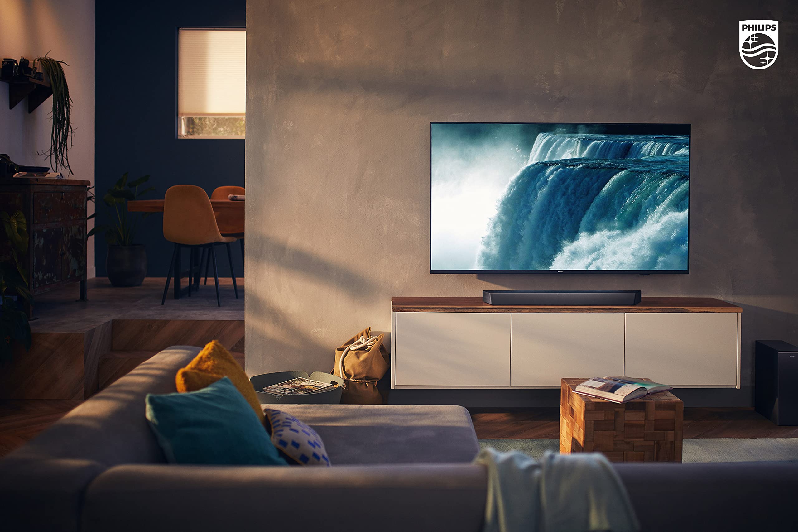 PHILIPS B7207 2.1-Channel Soundbar with Wireless Subwoofer and Dolby Digital Plus